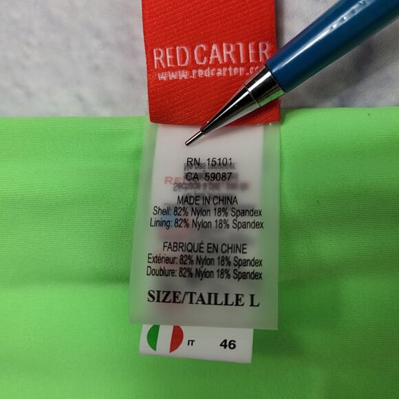 Red Carter Chain Side Bikini Bottom size Large - Picture 10 of 16